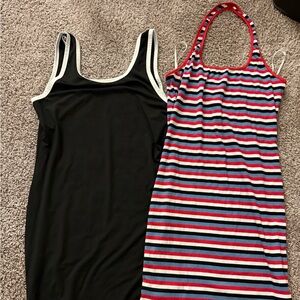 SHEIN Black and Striped Dresses